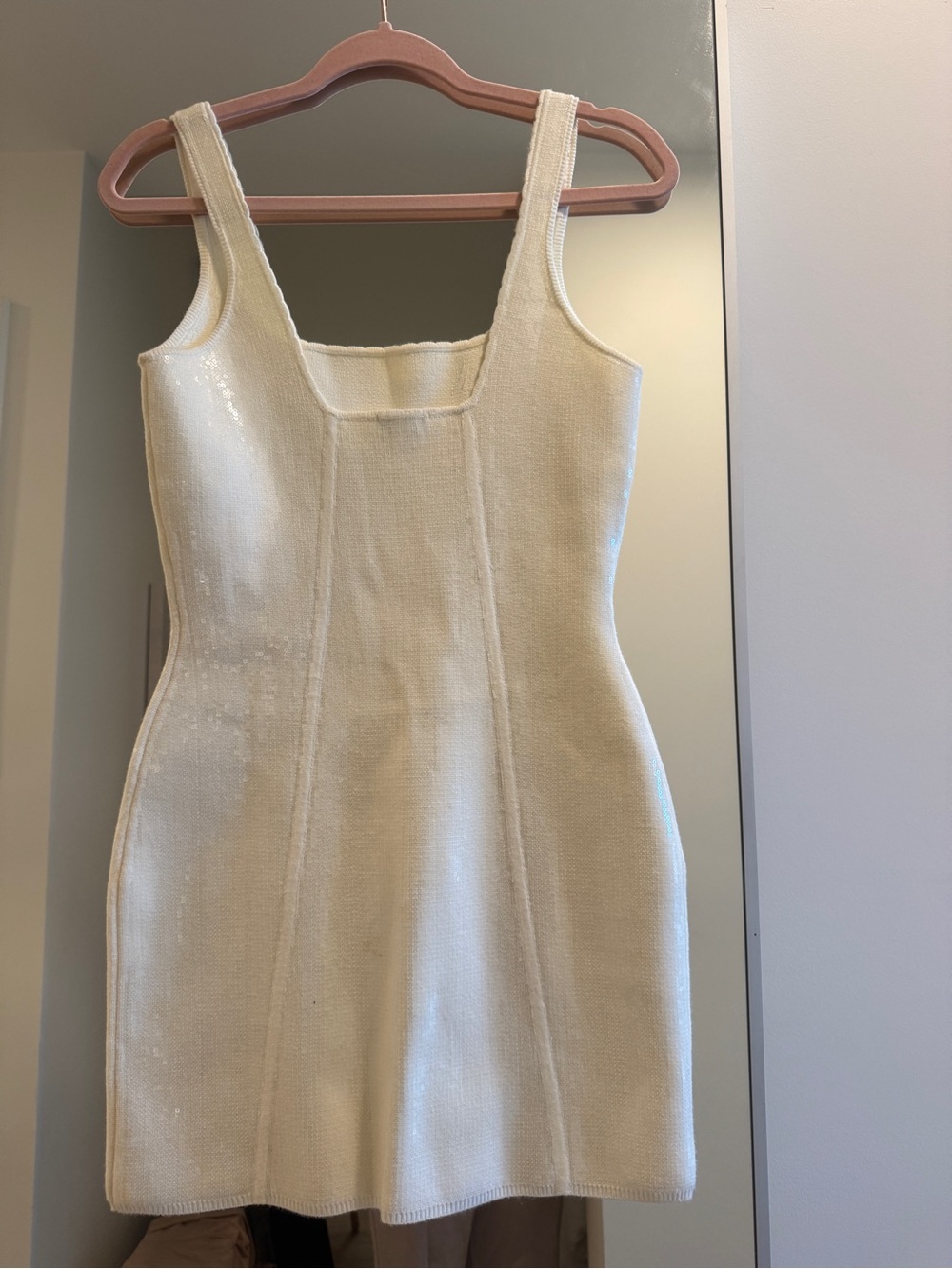 Fleur du Mal Cream Knit Mini Dress - Picture 2 of 5